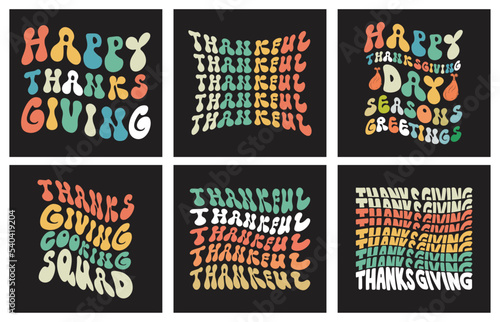 Happy thanks giving turkey day print designs for print on demand