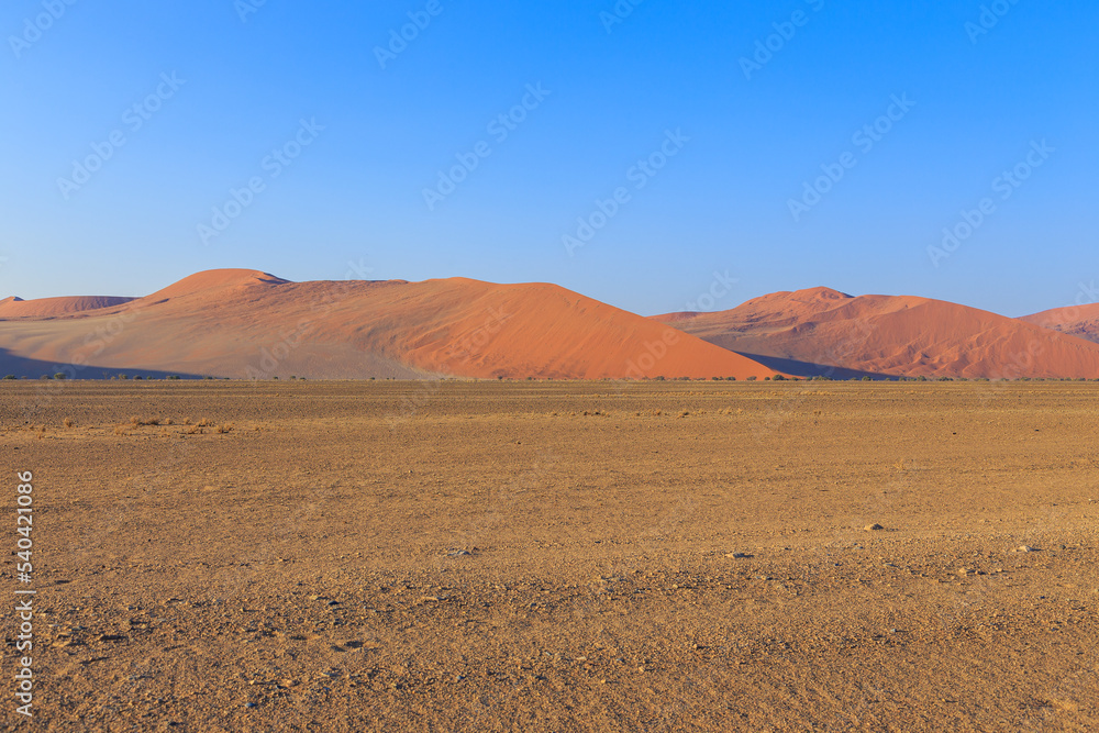 Dunes in the Namib-Naukluft National Park of Namibia. Dunes in the Namib-Naukluft National Park of Namibia.