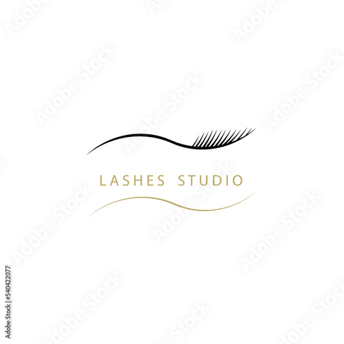 Lashes studio logo design, salon logo.