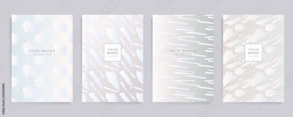 Set of cover design for postcard, brochure, flyer, poster, brochure. A set of backgrounds with an abstract pattern in light colors.