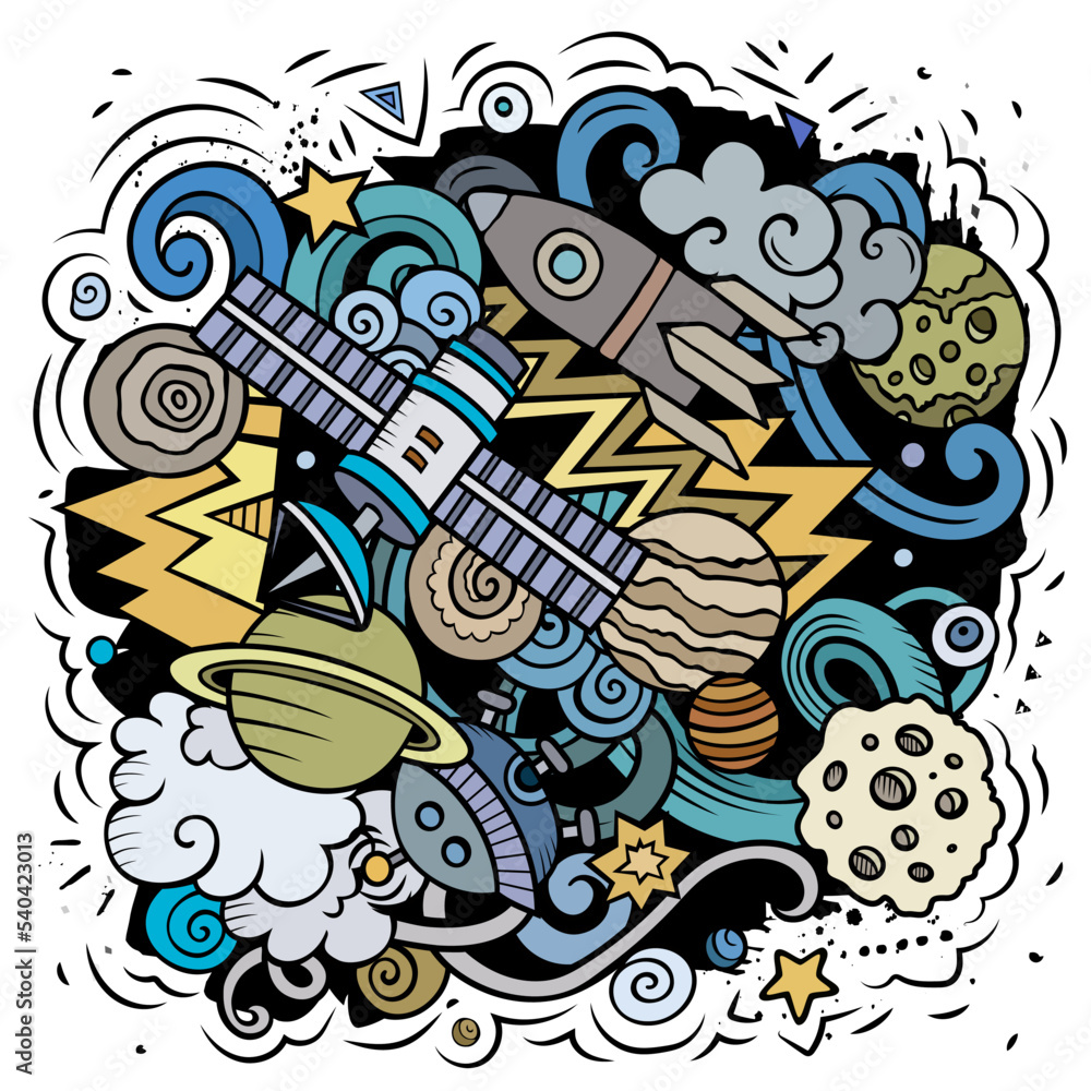 Space cartoon vector illustration Space cartoon vector illustration