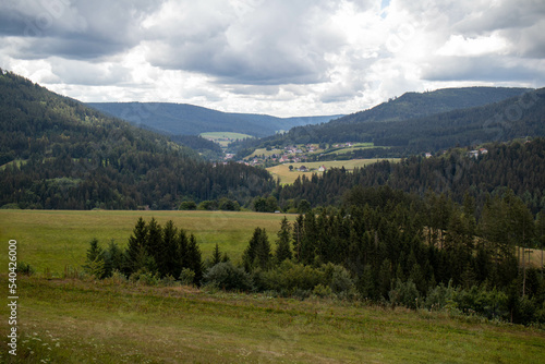 View of natural green low mountain range landscapes of the Black Forest in summer © 2199_de
