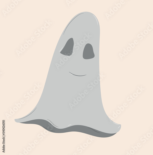 Ilustracion digital de un fantasma por Halloween