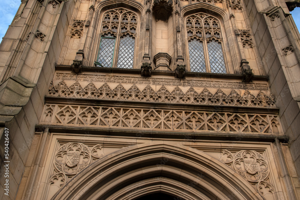 Detail Of The Manchester Cathedral At Manchester England 2019