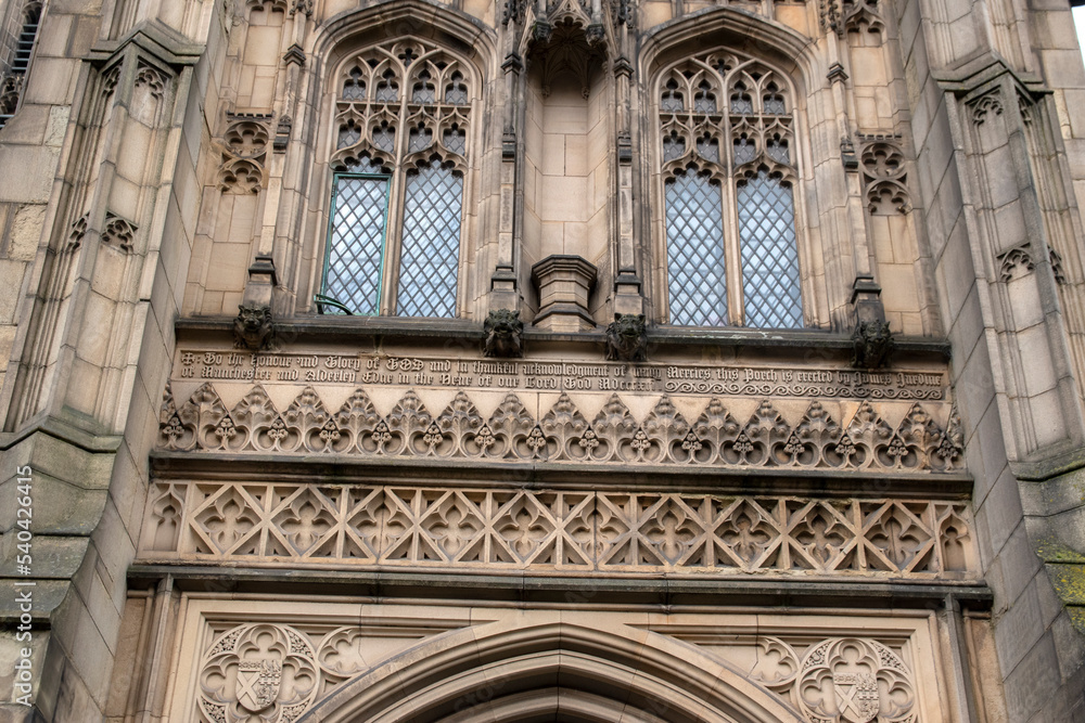 Detail Of The Manchester Cathedral At Manchester England 2019