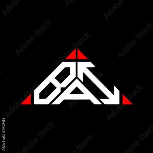 BAI letter logo creative design with vector graphic, BAI simple and modern logo in triangle shape.