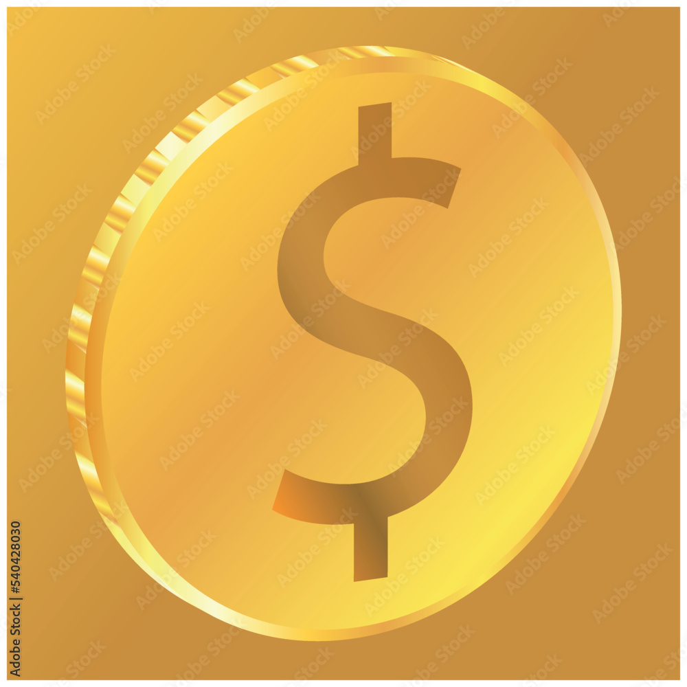 3D money dollar coin icon, illustration vector. suitable for many purposes. 3D money dollar coin icon, illustration vector. suitable for many purposes.