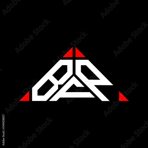 BFP letter logo creative design with vector graphic, BFP simple and modern logo in triangle shape. photo