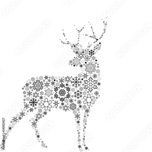 badges, deer and snowflakes, new year,christmas, logo