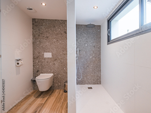 Fotobehang salle de bain d'une villa moderne
