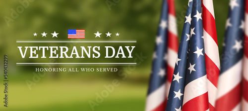 Fényképezés Veterans Day . USA celebration. National flag.