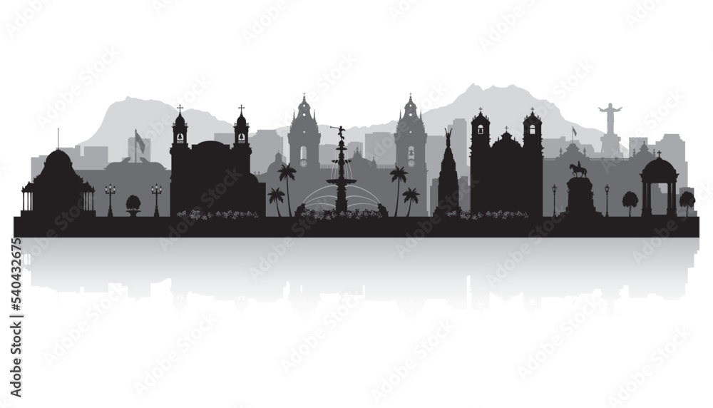 Lima Peru city skyline silhouette