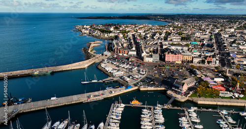 Aerial Photo of Bangor Marina and Jetty Harbour on the Co Down Coastline Northern Ireland