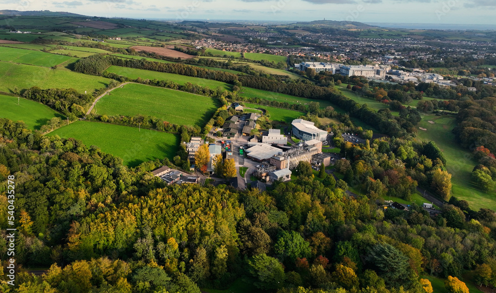 Aerial Photo of Dondonald House Stormont Parliament Buildings home of The Northern Ireland Assembly Dundonald Belfast Co Down Northern Ireland 23-10-22