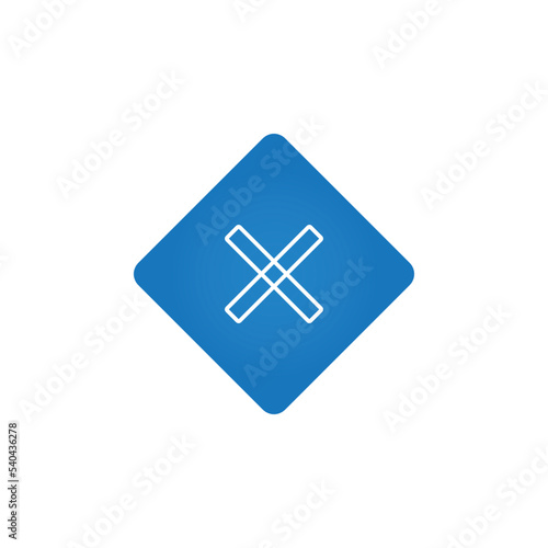 The cross means rejection. Vector illustration.