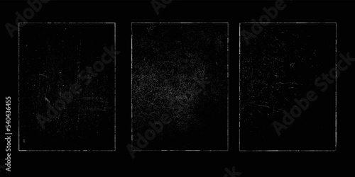 Grunge framed vector background texture .Transparent textured frames with dust, crack,scratch, dirty ,distress, grain effects. Overlay textures set with grange Effect .Rough grungy texture collection.
