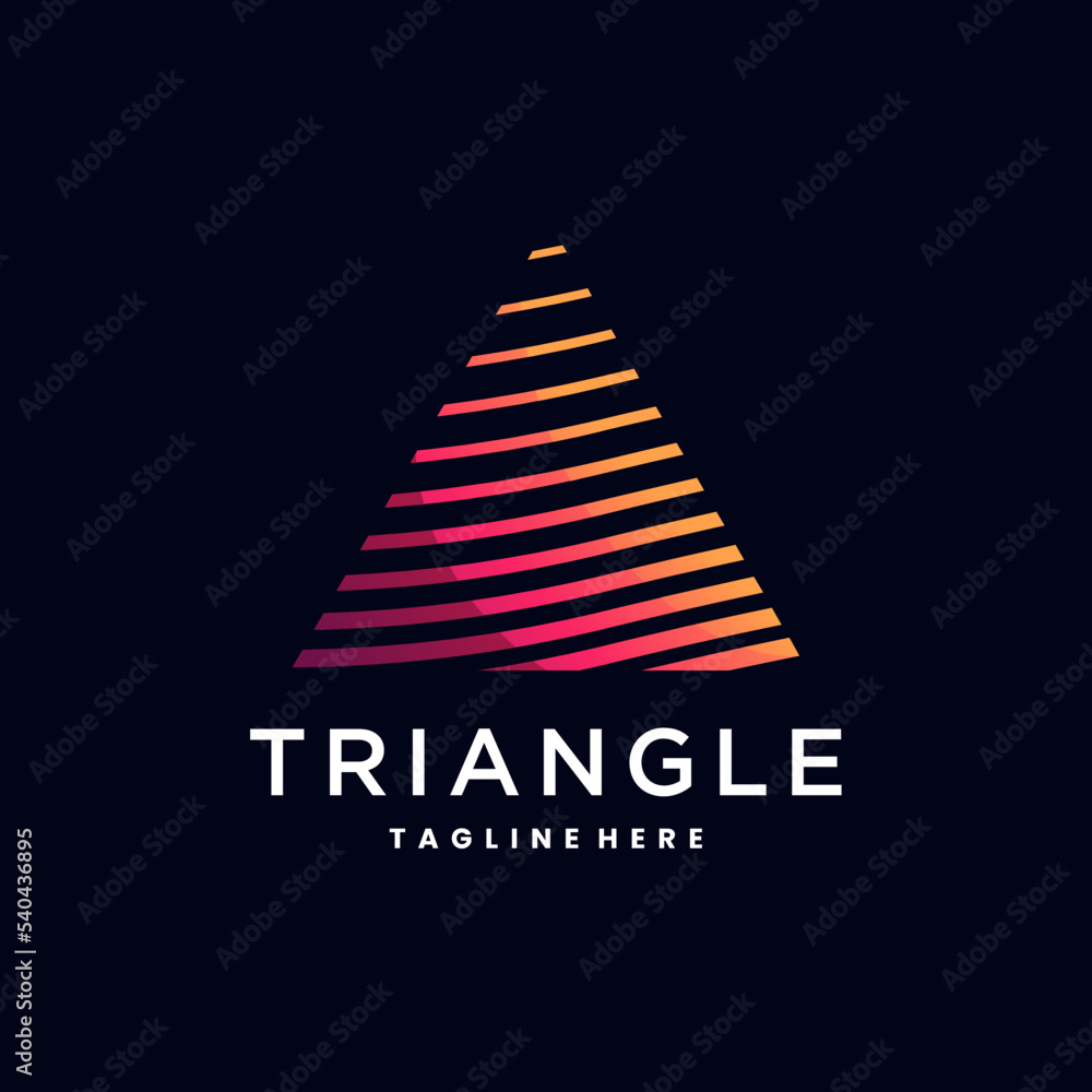 triangle logo design illustration