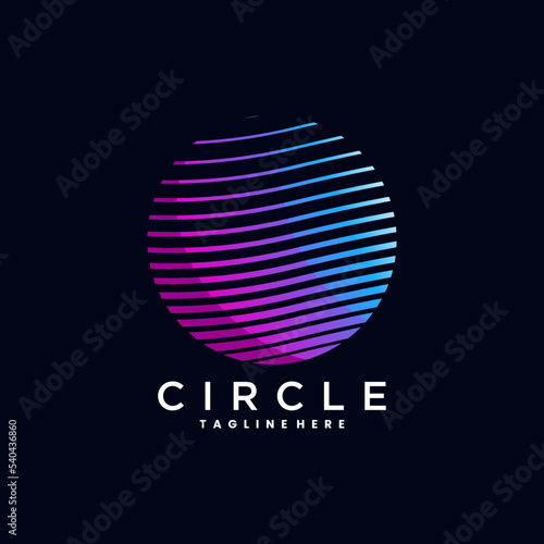 circle logo design illustration