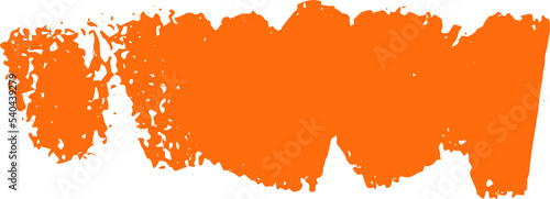 orange rough paint strokes for design elements. Artistic shape brush strokes for ornament and lower thirds isolated background