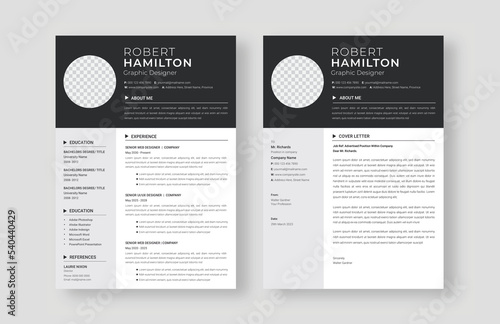 Minimal and clean resume or cv template