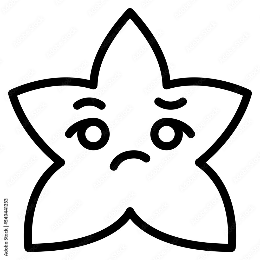 confused star emoji Stock Vector | Adobe Stock