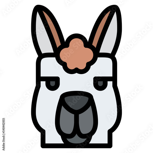 lama animal face avatar zoo