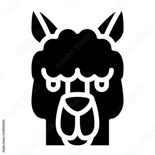 alpaca animal face avatar zoo