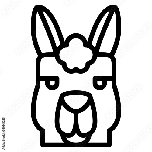 lama animal face avatar zoo