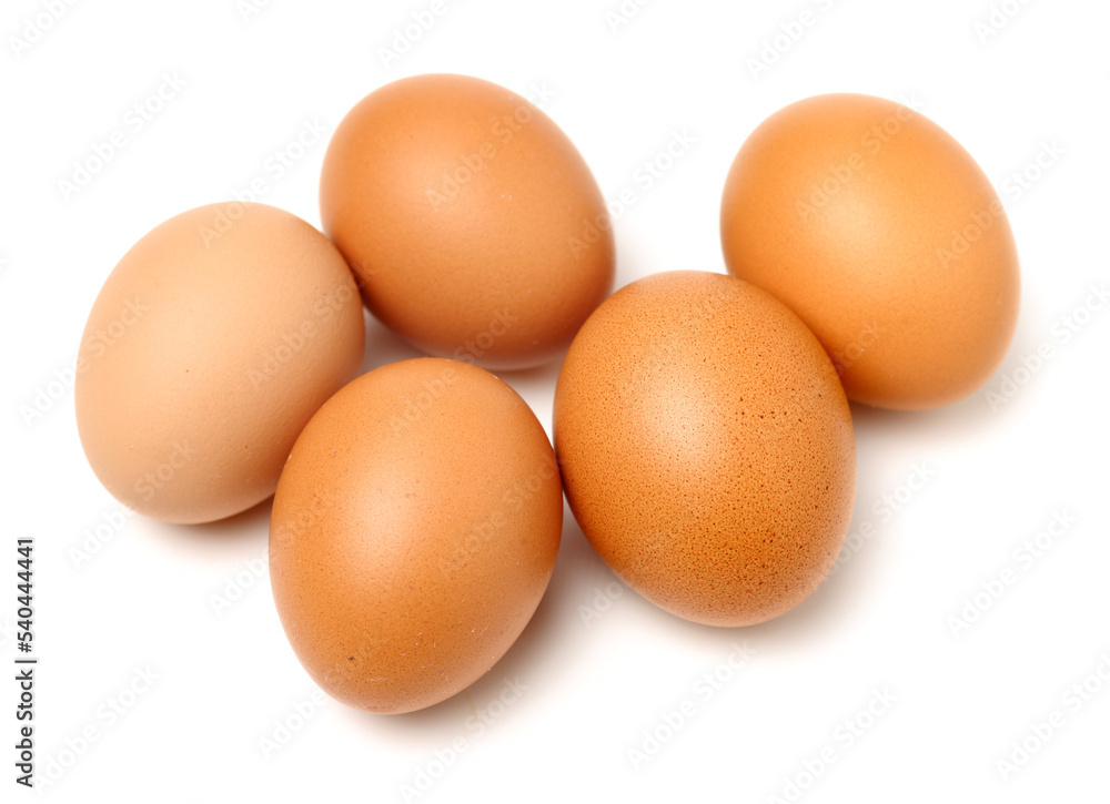 brown eggs on white background brown eggs on white background