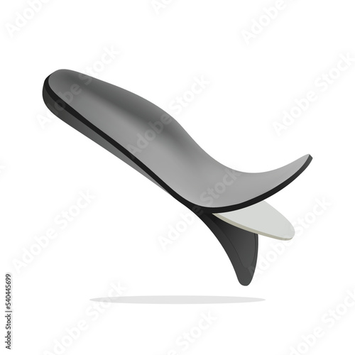 Vector design for three-layered shoe arch support insole. Comfortable shoes insoles vector illustration.