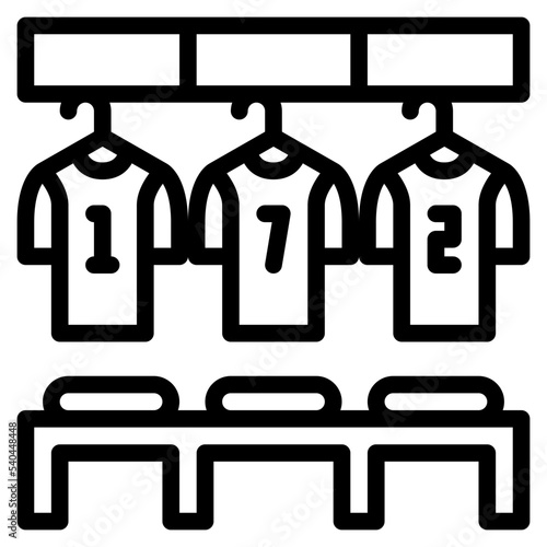 dressing room football team soccer sport club