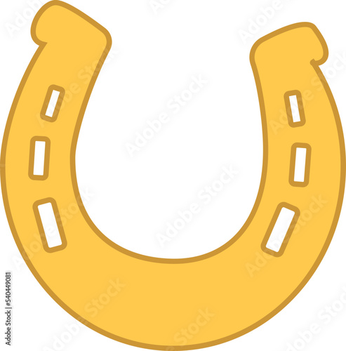 golden horseshoe isolated on white