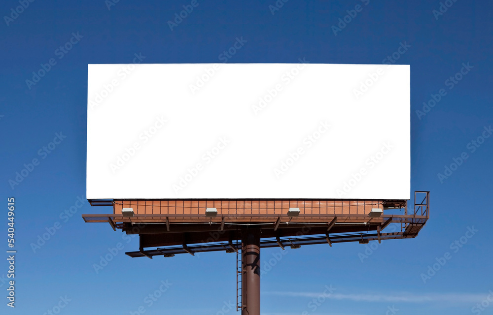 Big blank billboard with isolated cut out. Big blank billboard with isolated cut out.