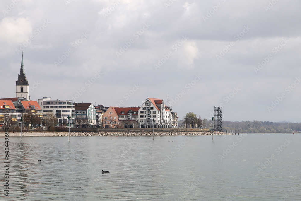 Obraz premium The view of Friedrichshafen, Baden-Wuerttemberg, Germany 