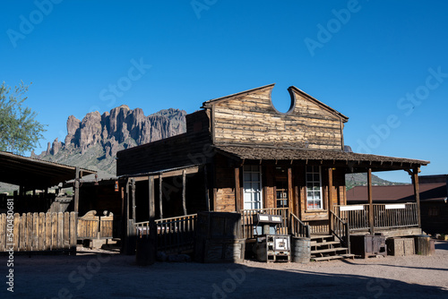 An old 1800s cowboy saloon located in the Southwest United States