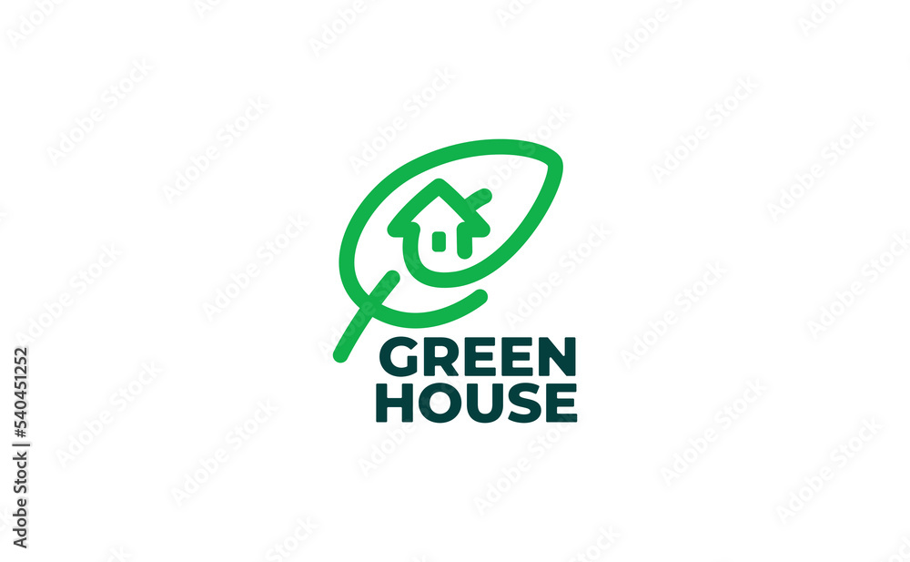 Eco Friendly Green house Logo. Vector Design Eco Friendly Green house Logo. Vector Design