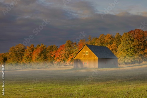 Barn and fog - Door County WI