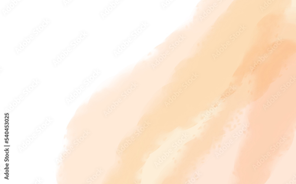 Naklejka premium Orange gradient pastel watercolor background