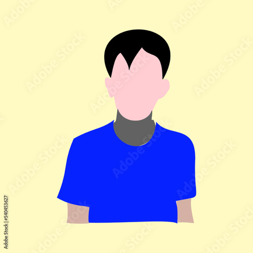 faceless man vector icon, man illustration