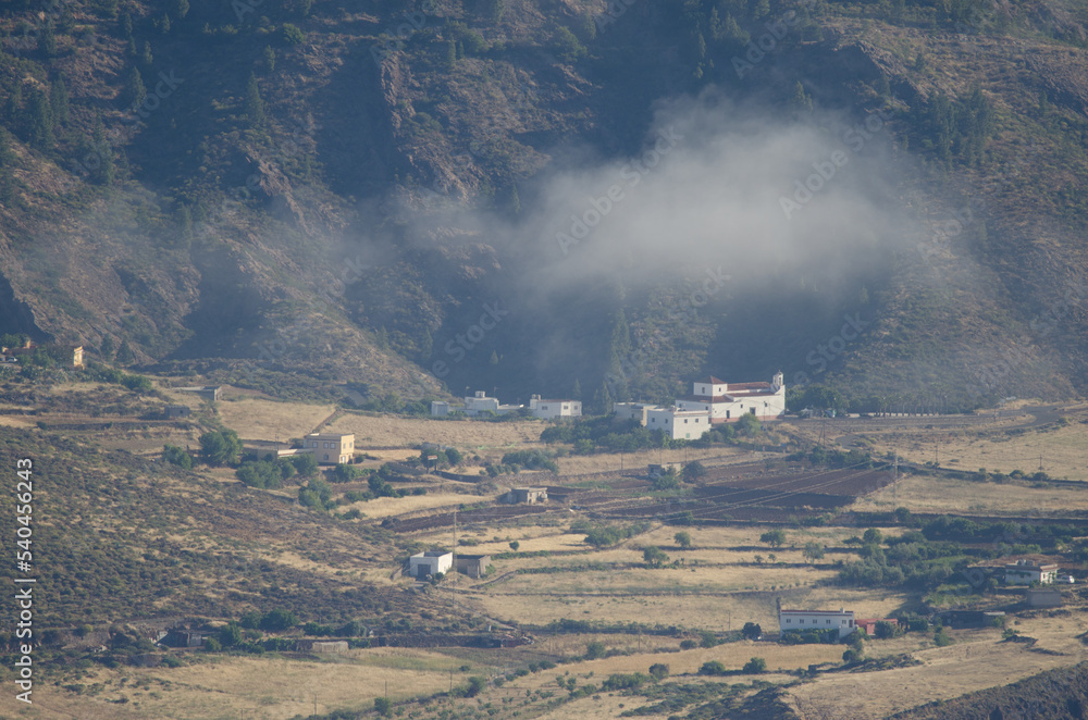 Plateau of the Mesa de Acusa. Artenara. The Nublo Rural Park. Gran Canaria. Canary Islands. Spain.