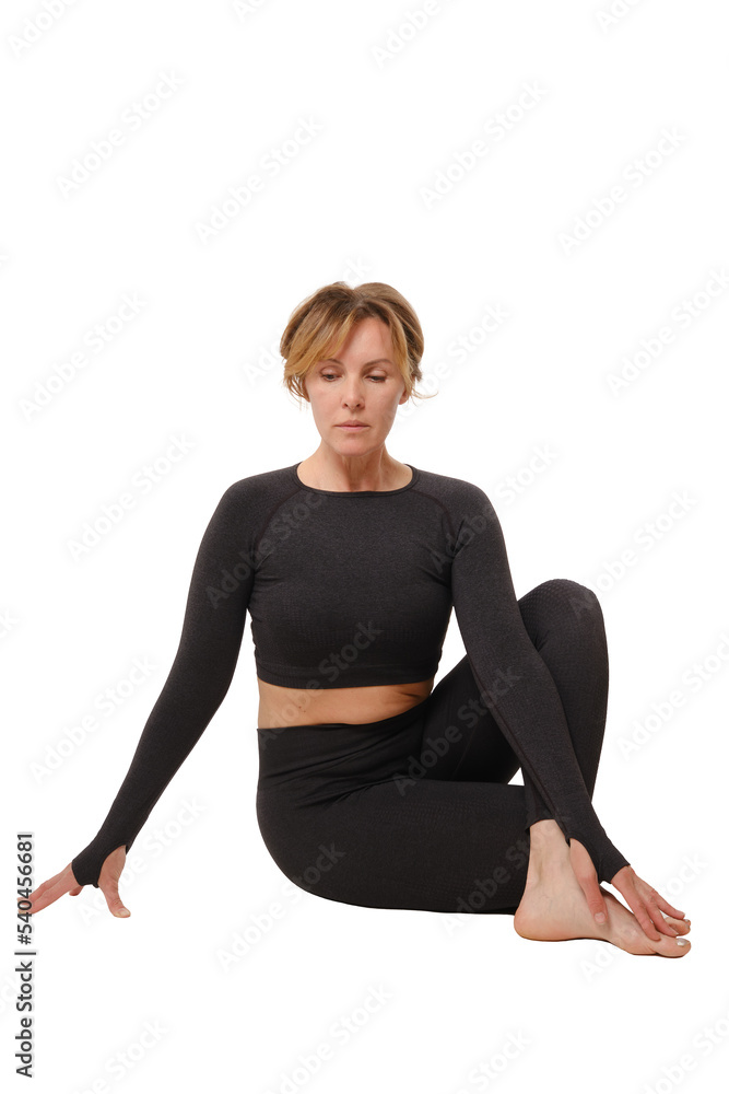 Mature female yoga