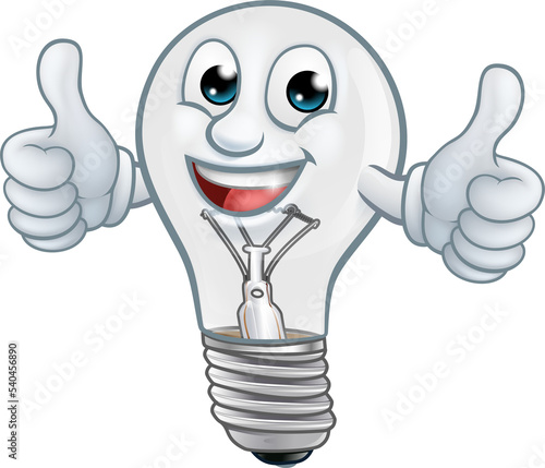 Light Bulb Cartoon Characte...