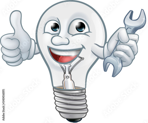 Light Bulb Cartoon Characte...