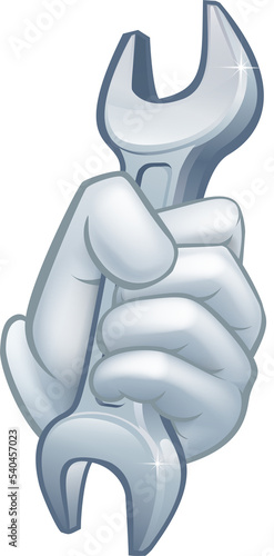 Hand Holding Spanner Icon C...