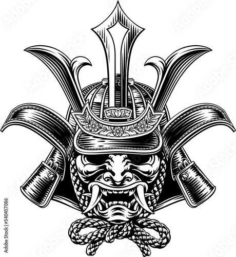 Samurai Mask Japanese Shogu...