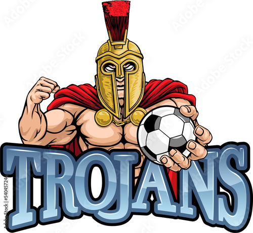 Trojan Spartan Soccer Football Sports Mascot photo