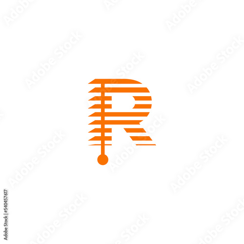 Blinds, Blinds R Letter, R letter Blinds Logo Template vector symbol	
