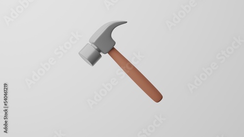 Cuadro en lienzo Minimalism Hammer, tool emoji, handyman symbol