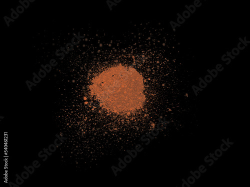 Coloured powder explosion on black background 