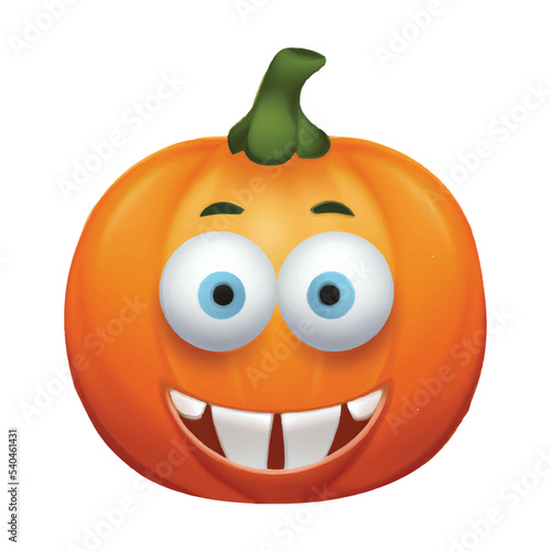 Halloween Pumpkin isolated on white background